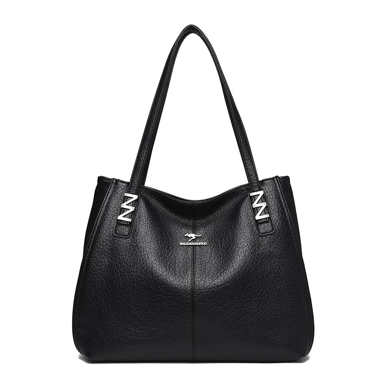 Top Quality Handbags for Women Luxury Designer Soft Pu Leather Tote Bag Ladies Daily Commuting Work Sac Casual Female Hand Bags