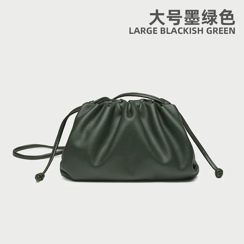Soft Leather Cloud Bag - Trendy Women's Crossbody Handbag