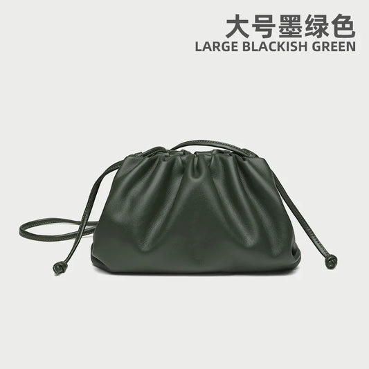 Soft Leather Cloud Bag - Trendy Women's Crossbody Handbag