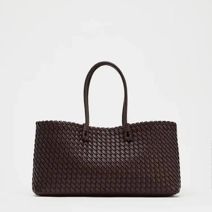 Women's Elongated Woven Tote - Luxury Shoulder Bag for Style
