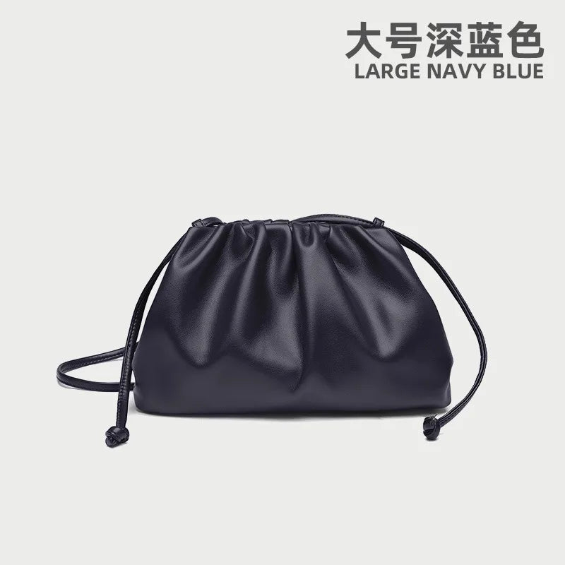 Soft Leather Cloud Bag - Trendy Women's Crossbody Handbag