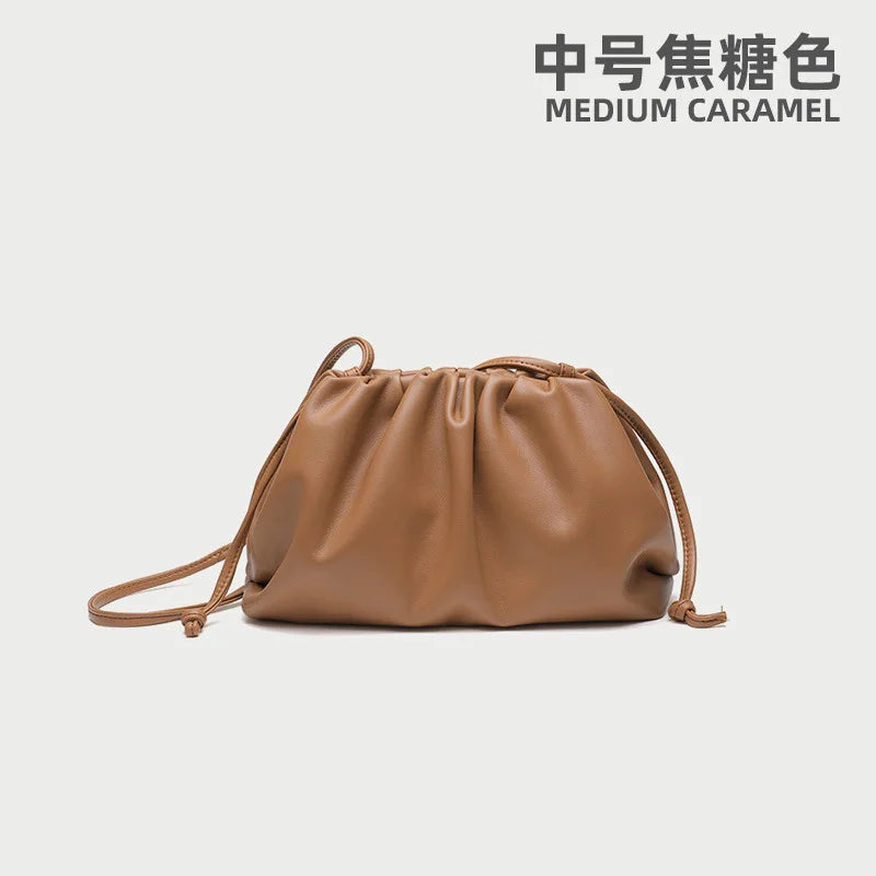 Soft Leather Cloud Bag - Trendy Women's Crossbody Handbag
