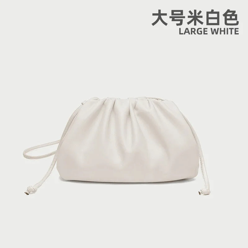 Soft Leather Cloud Bag - Trendy Women's Crossbody Handbag