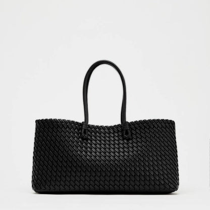 Women's Elongated Woven Tote - Luxury Shoulder Bag for Style