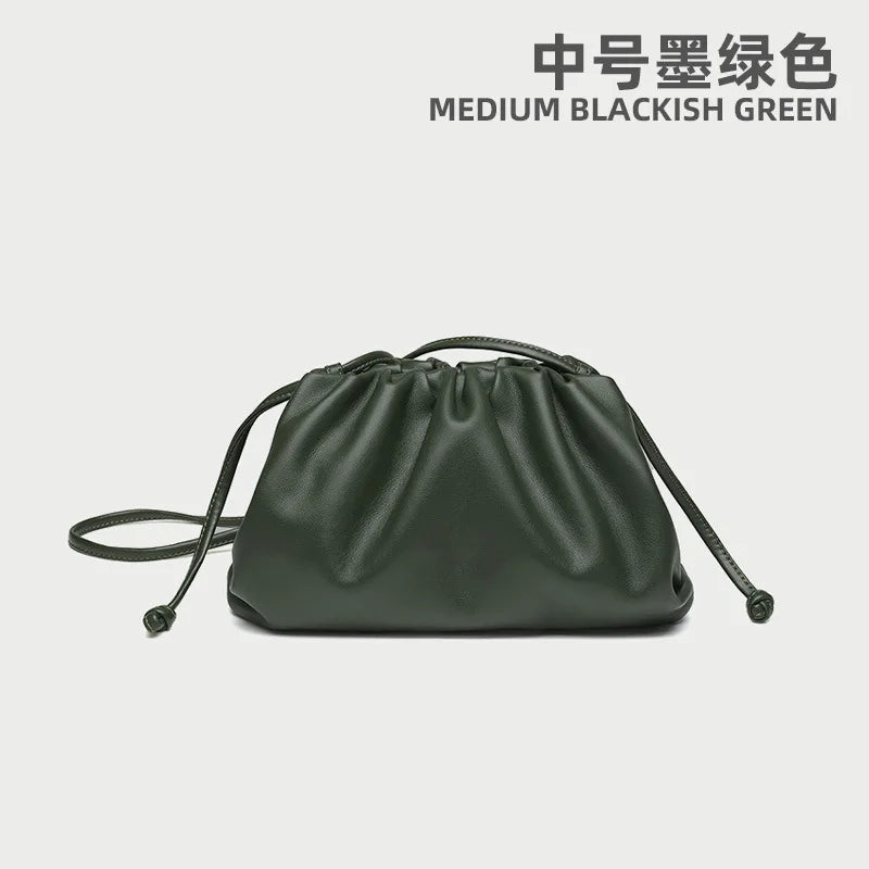 Soft Leather Cloud Bag - Trendy Women's Crossbody Handbag