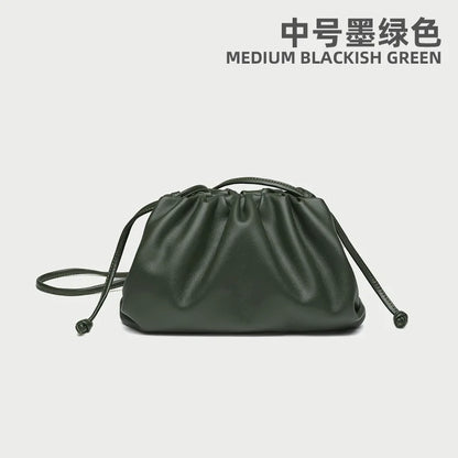 Soft Leather Cloud Bag - Trendy Women's Crossbody Handbag