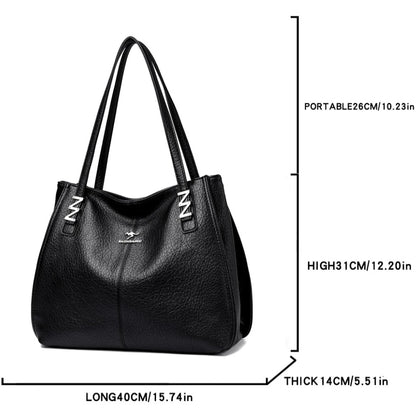 Top Quality Handbags for Women Luxury Designer Soft Pu Leather Tote Bag Ladies Daily Commuting Work Sac Casual Female Hand Bags