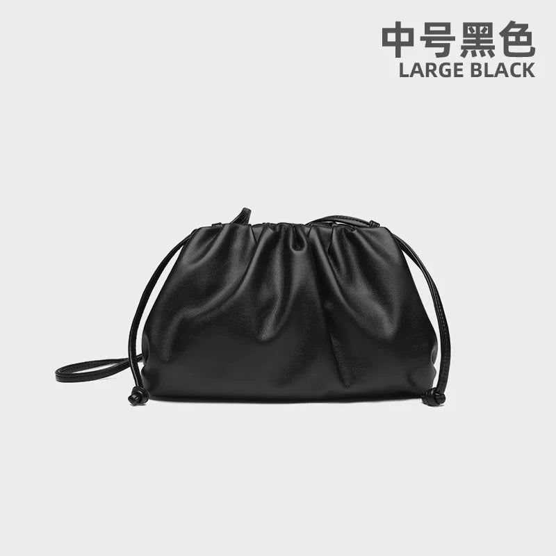 Soft Leather Cloud Bag - Trendy Women's Crossbody Handbag