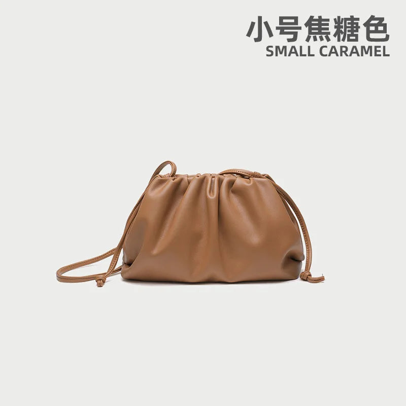Soft Leather Cloud Bag - Trendy Women's Crossbody Handbag
