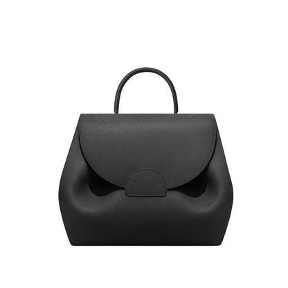 Women's Textured Leather Backpack Purse with Structured Design – Convertible Bag for Work | Geometric Silhouette