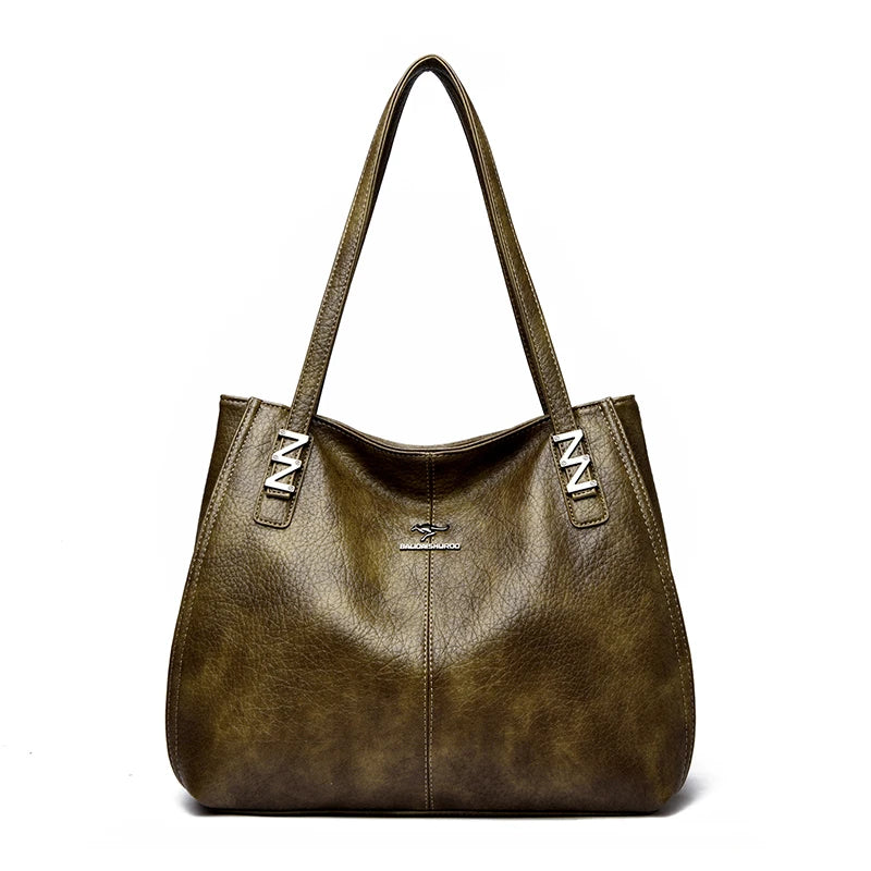 Top Quality Handbags for Women Luxury Designer Soft Pu Leather Tote Bag Ladies Daily Commuting Work Sac Casual Female Hand Bags