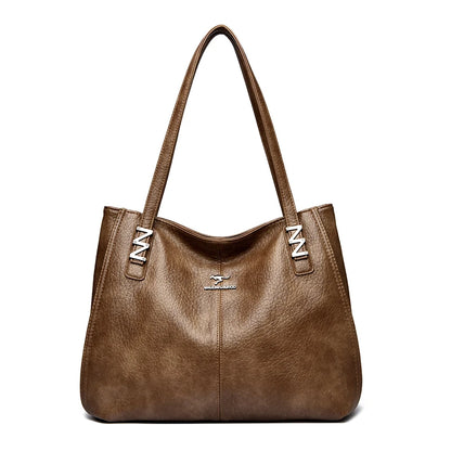 Top Quality Handbags for Women Luxury Designer Soft Pu Leather Tote Bag Ladies Daily Commuting Work Sac Casual Female Hand Bags