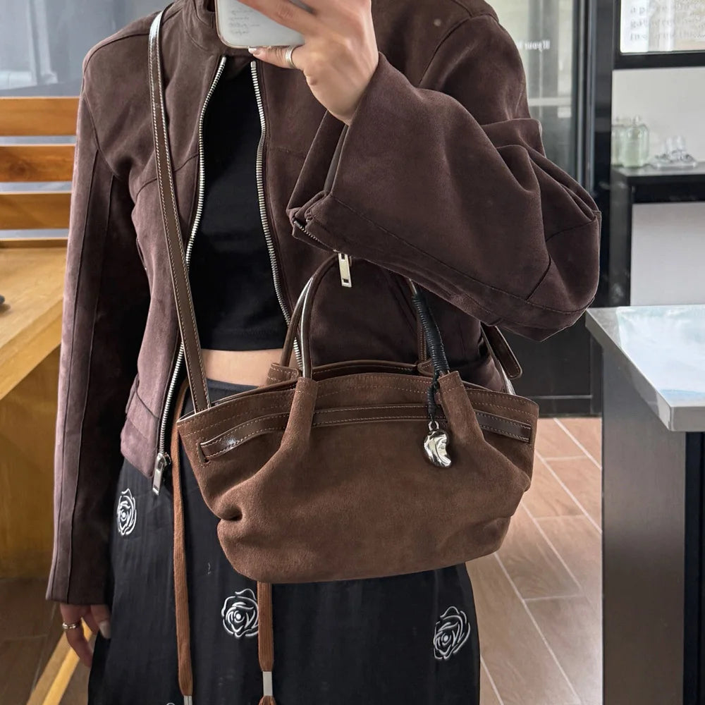 Premium Cowhide Leather Handbag | Designer Women's Shoulder Bag