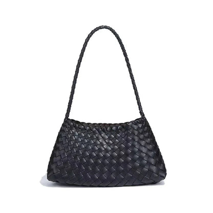 Women's Hand-Woven Basket Bag - Casual Vacation Shoulder Tote