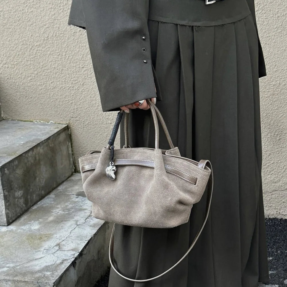 Premium Cowhide Leather Handbag | Designer Women's Shoulder Bag