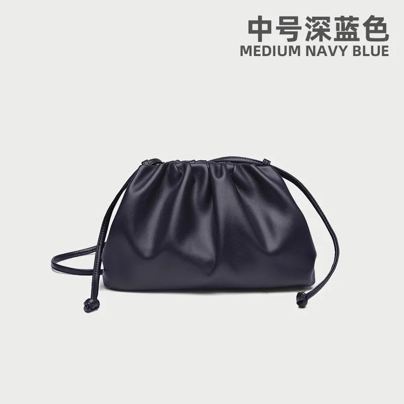Soft Leather Cloud Bag - Trendy Women's Crossbody Handbag