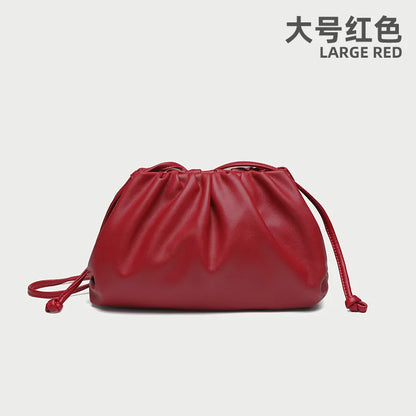 Soft Leather Cloud Bag - Trendy Women's Crossbody Handbag