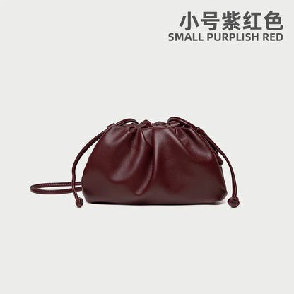 Soft Leather Cloud Bag - Trendy Women's Crossbody Handbag