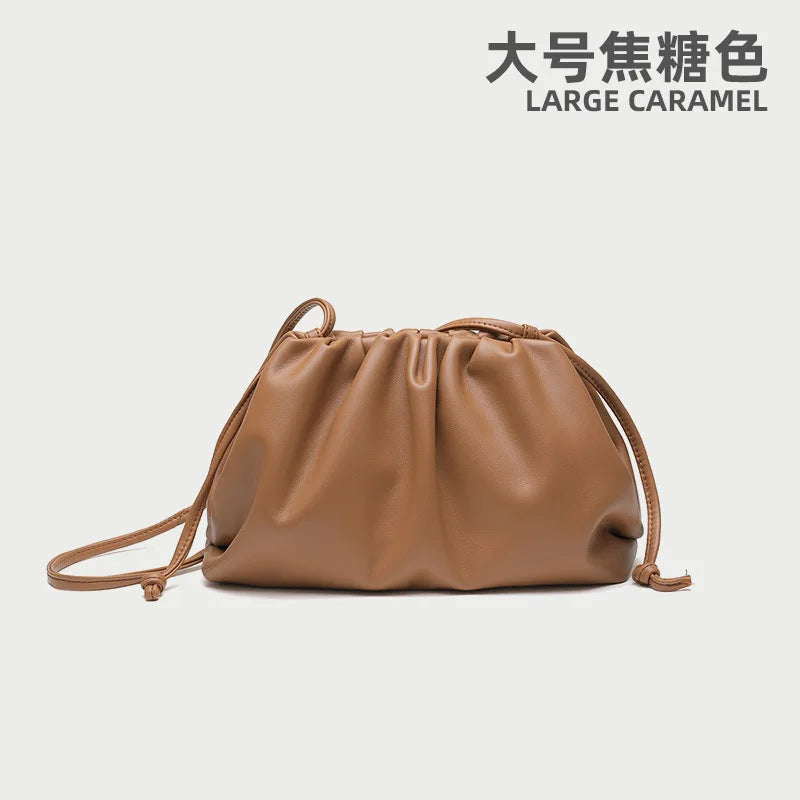 Soft Leather Cloud Bag - Trendy Women's Crossbody Handbag