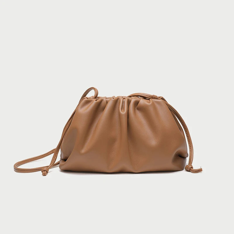 Soft Leather Cloud Bag - Trendy Women's Crossbody Handbag