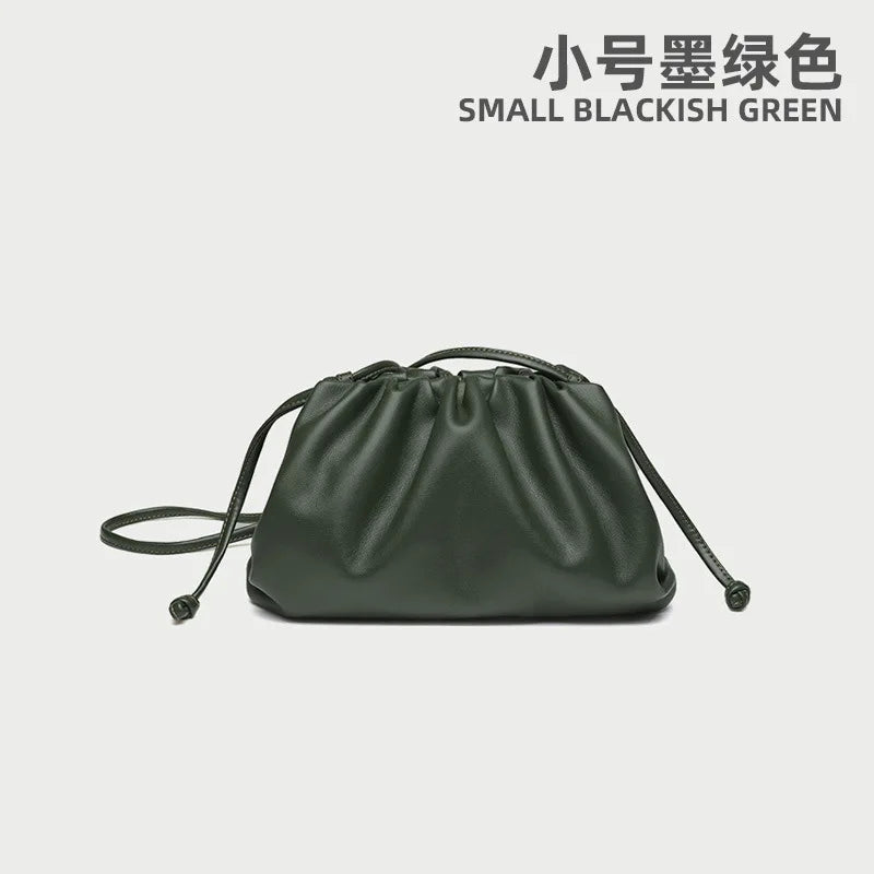 Soft Leather Cloud Bag - Trendy Women's Crossbody Handbag