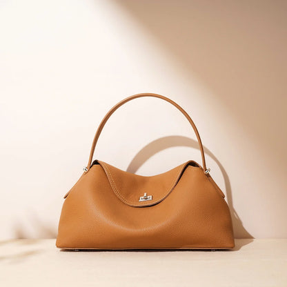 Genuine Grade Cow Leather Fashion Women's Black Handbag Luxury Deisgner Cowhide Shoulder Crossbody Female Bag Beige Coffe Brown