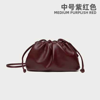 Soft Leather Cloud Bag - Trendy Women's Crossbody Handbag