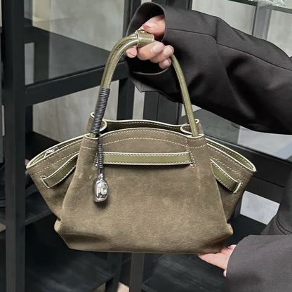 Premium Cowhide Leather Handbag | Designer Women's Shoulder Bag